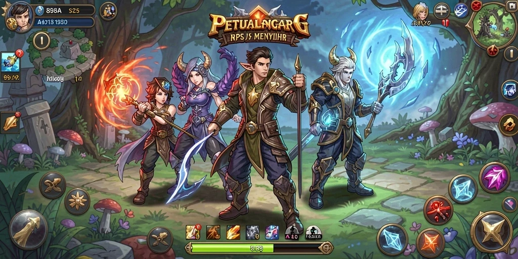 Screenshot gameplay dari 898A yang menampilkan aksi seru RPG.