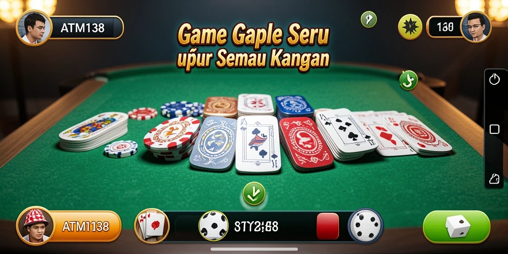 Screenshot permainan Gaple yang menarik dan interaktif di ATM138.