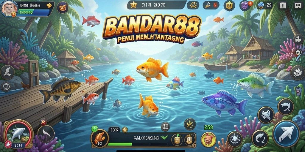 Gameplay <strong>BANDAR88</strong> yang menampilkan aksi memancing yang mendebarkan.