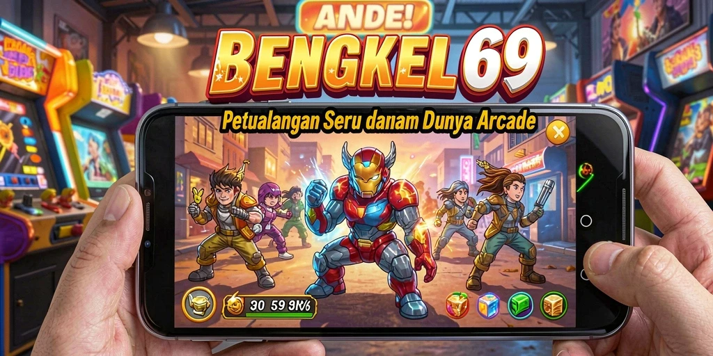 Menampilkan gameplay seru BENGKEL69 dengan berbagai tantangan menarik.