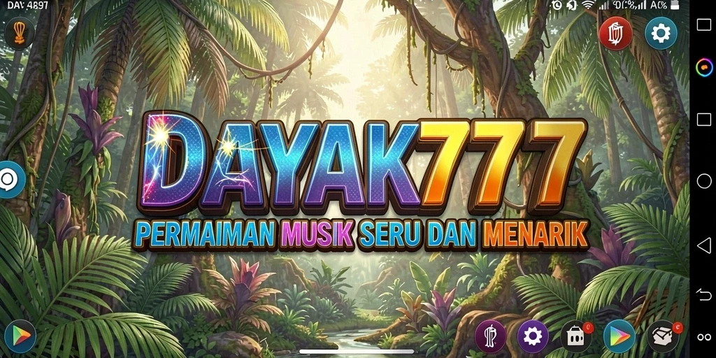 Tampilan gameplay DAYAK777 yang interaktif dan penuh warna.