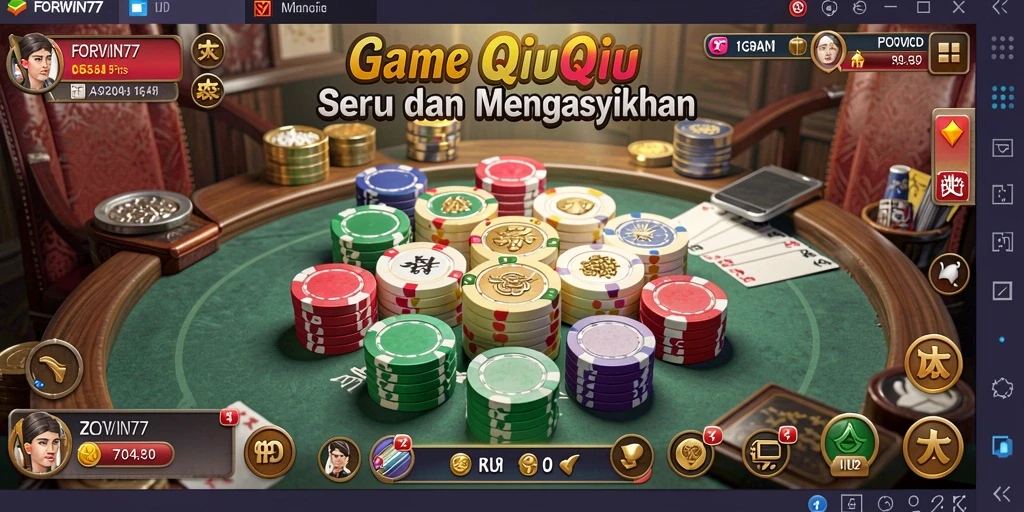 Screenshot gameplay QiuQiu dengan grafik menarik di FORWIN77.