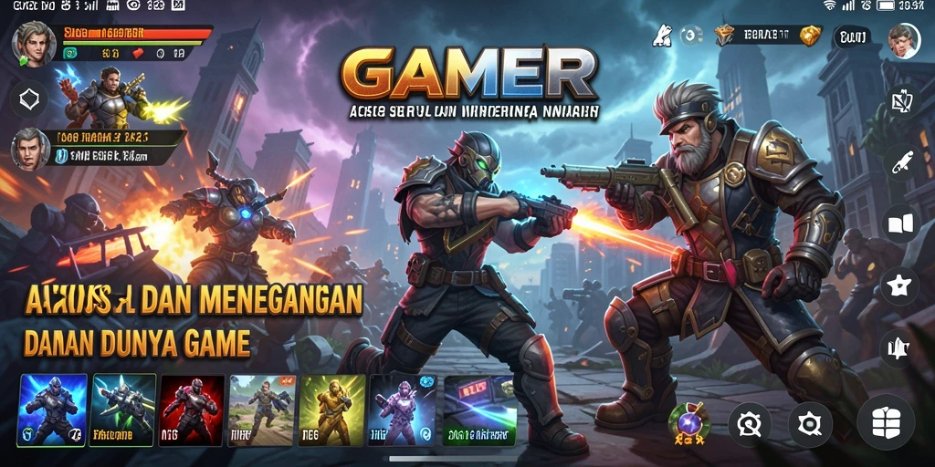 Tampilan gameplay seru dari GAMERP dengan aksi yang mendebarkan.