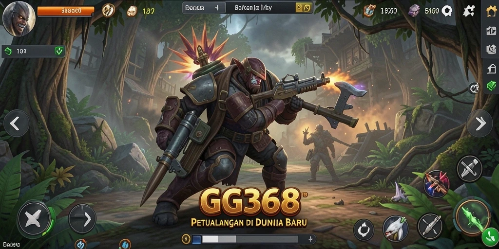 Tampilan gameplay GG368 yang epik di dunia petualangan.