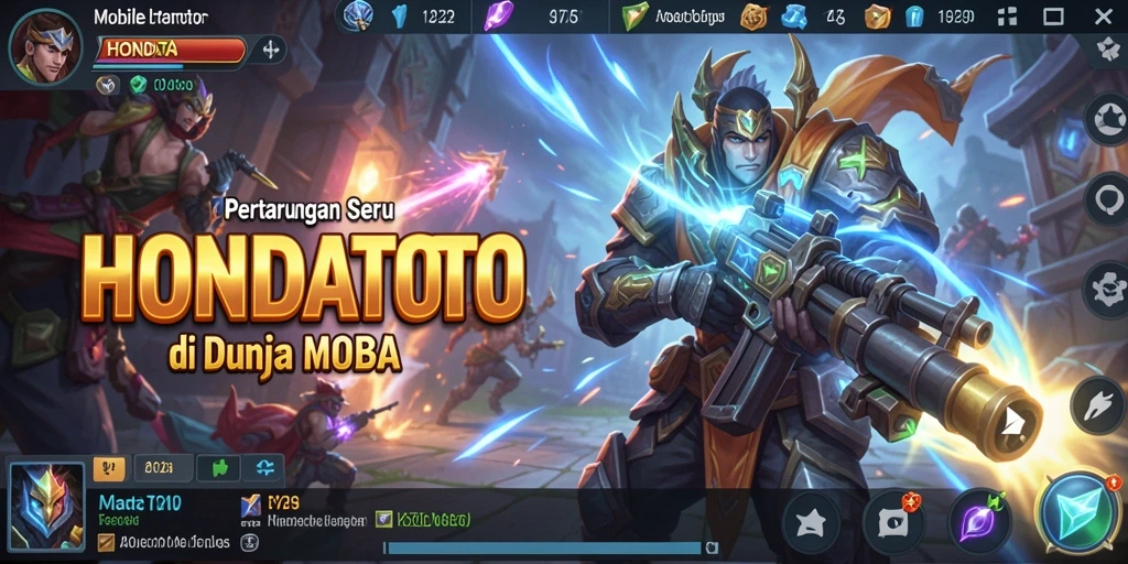 Screenshot HONDATOTO menampilkan aksi seru dalam pertarungan MOBA.