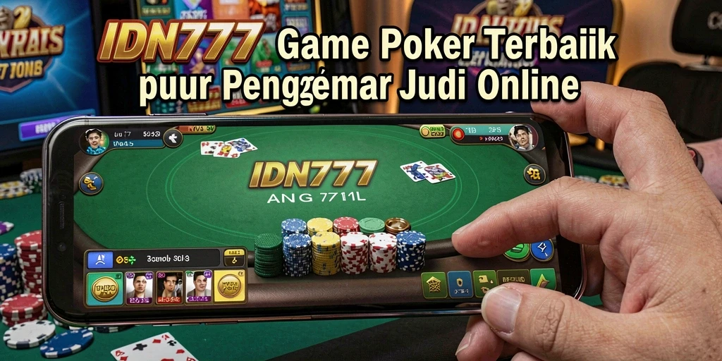 Screenshot gameplay IDN777 menampilkan pemain yang bersaing di meja Poker.