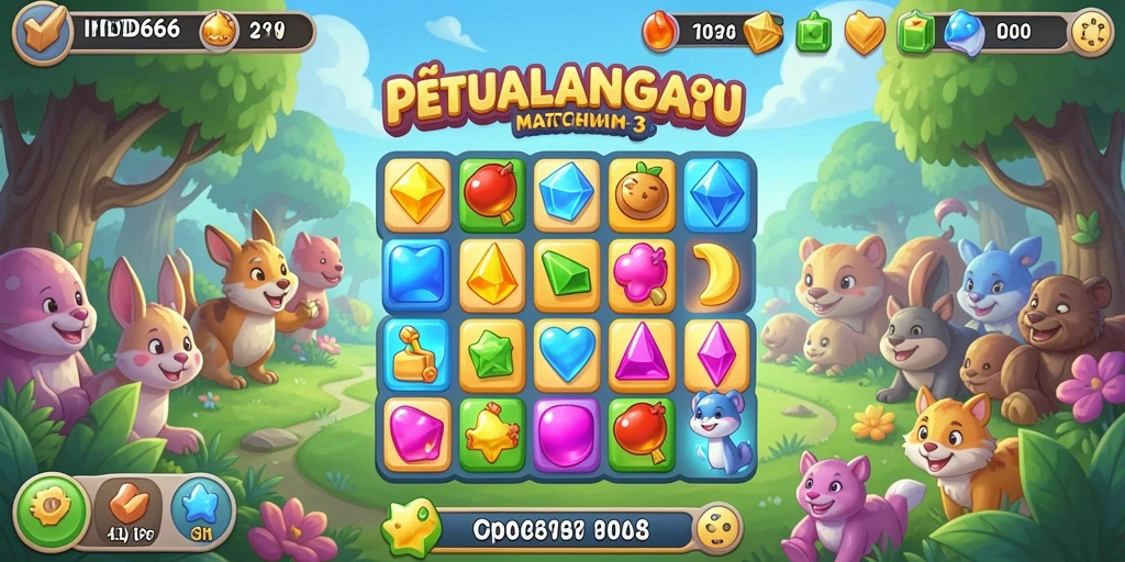 Tampilan gameplay seru yang penuh warna dari IND666.