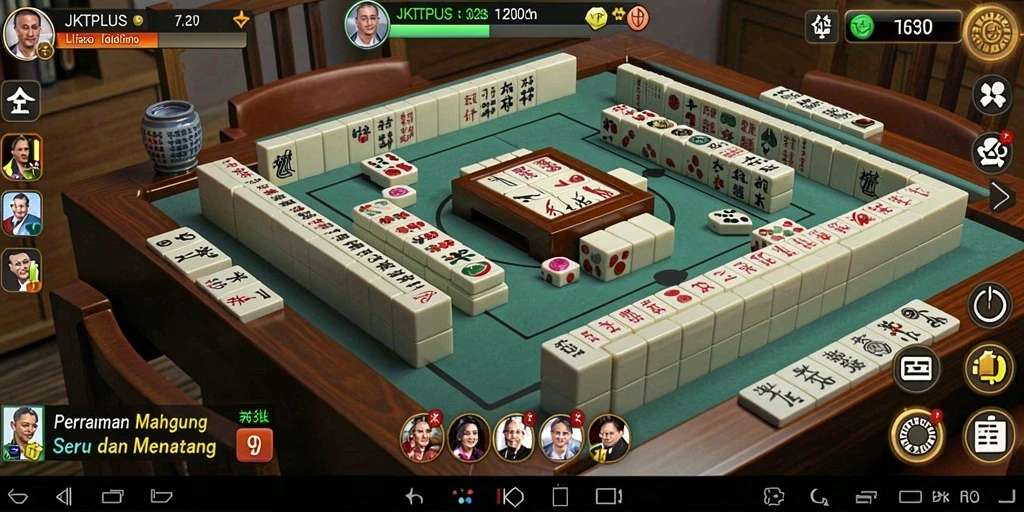 Tampilan gameplay Mahjong yang menarik dalam JKTPLUS