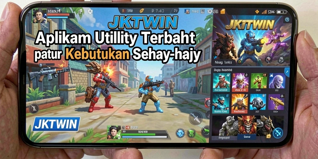 Tampilan antarmuka JKTWIN yang sederhana dan efektif untuk utilitas sehari-hari.
