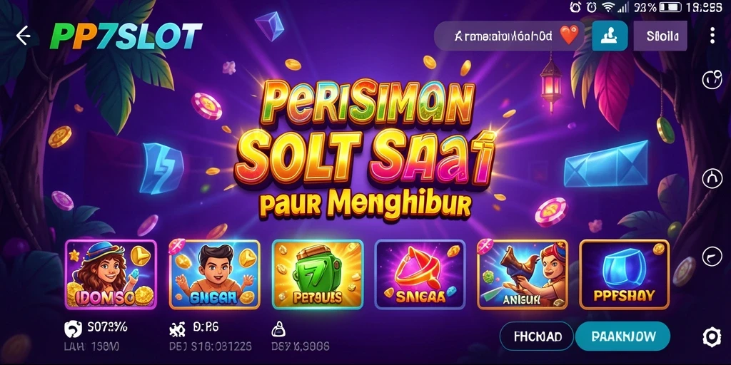 Tampilan gameplay PP7SLOT yang menghibur dan penuh warna.