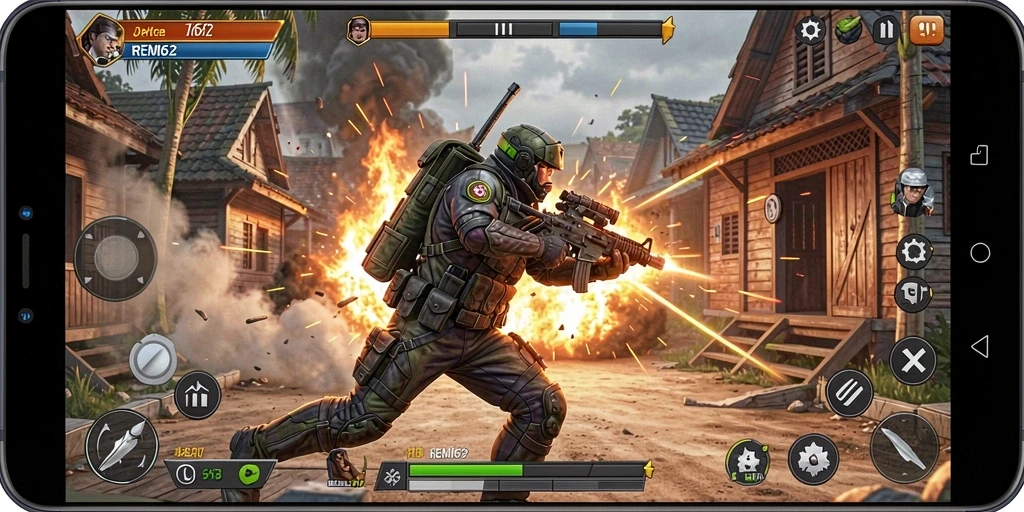 Screenshot gameplay REMI62 menampilkan aksi seru dan dinamis.