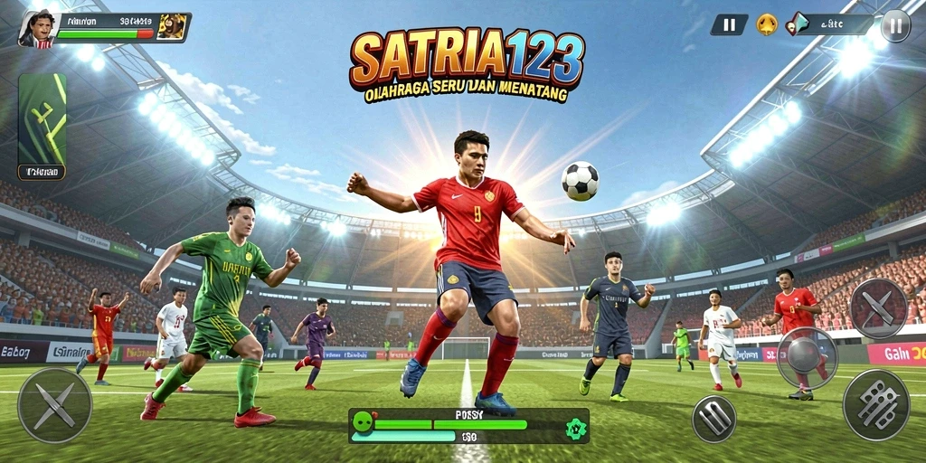 Tampilan gameplay menarik dari SATRIA123 dengan pertandingan olahraga yang seru.
