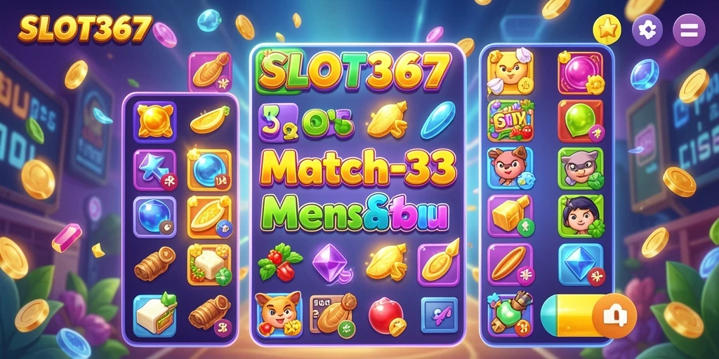 Tampilan gameplay seru dari game Match-3 SLOT367.