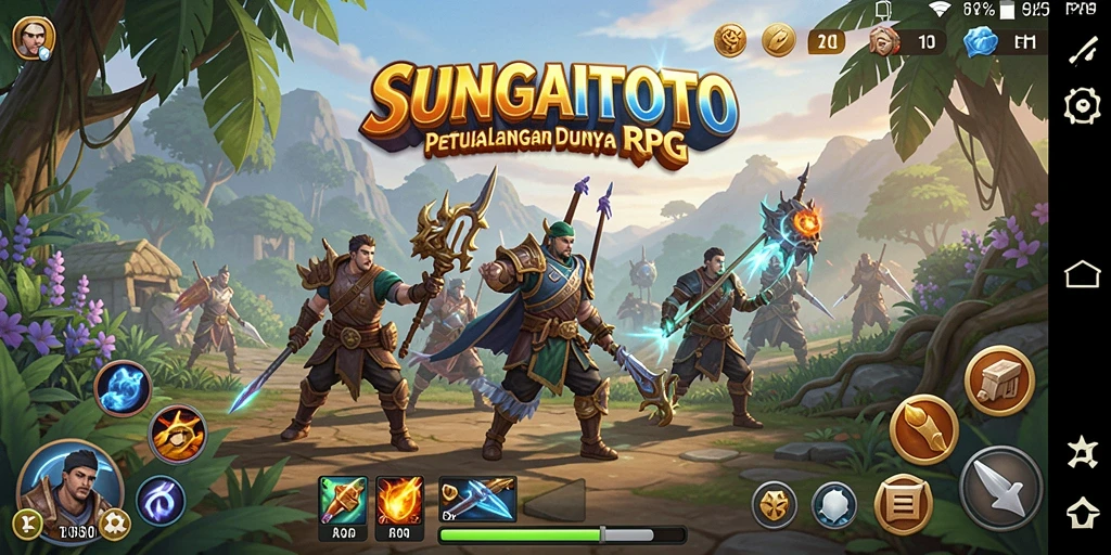 Screenshot SUNGAITOTO yang menampilkan momen gameplay RPG yang mendebarkan.