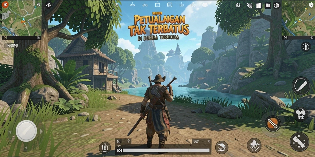 Screenshot gameplay WIN199 menampilkan aksi dan menjelajahi dunia terbuka.