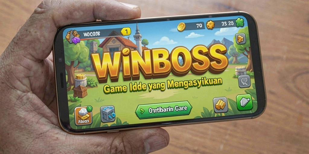 Tangkapan layar gameplay WINBOSS yang menunjukkan kemajuan Idle yang menarik.